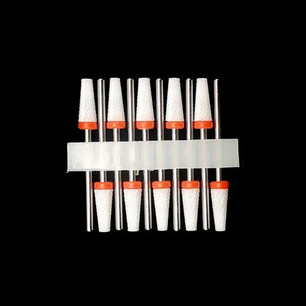 10 Ceramic Drill Bits, Milling Cutters, Rotating Nail Polish Grinding Machine Accessories, Overflow Removal Tool Accessories