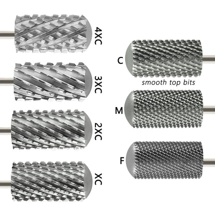 1pc 6.6mm Smooth Top Large Barrel Nail Drill Bits Safety Carbide Bit Milling Cutter For Manicure Remove Gel Accessories