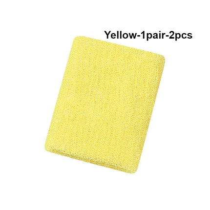 New Hot 1Pairs 2Pcs Set Breathable Cotton Wrist Sweatbands Sweat Absorbent Wristbands for Tennis Football Basketball Running Gym