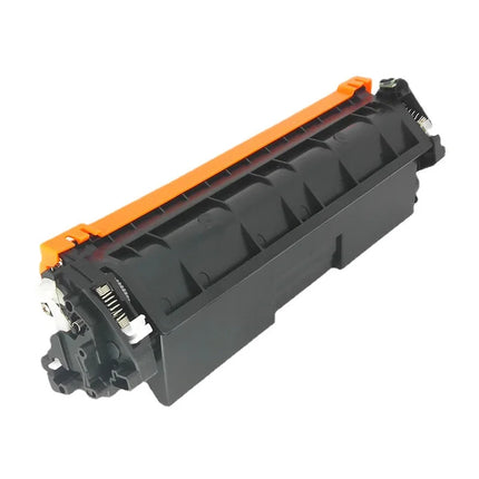 CF217A black toner cartridge, angled view