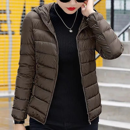 2024New Fashion Female Cold Jacket Women Winter Light White Duck Down Jacket Slim Puffer Jacket Portable Windproof Down Coat Top