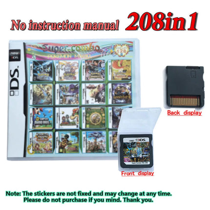 Pokemon 4300 in 1 Compilation Game Cards DS NDS 3DS 3DS NDSL Game Cartridge Card Video Game Handheld Player (R4 card)