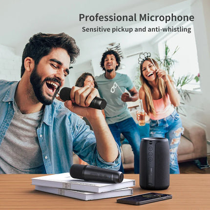 ZEALOT-S32 Karaoke Machine Portable Bluetooth Speaker with 1-2 Wireless Microphones Bluetooth 5.3 Home Family Singing Gifts