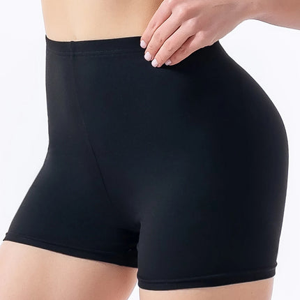 Black base shorts for women to wear as outerwear in summer High-waisted tight elastic and leak-proof wide-leg hot pants