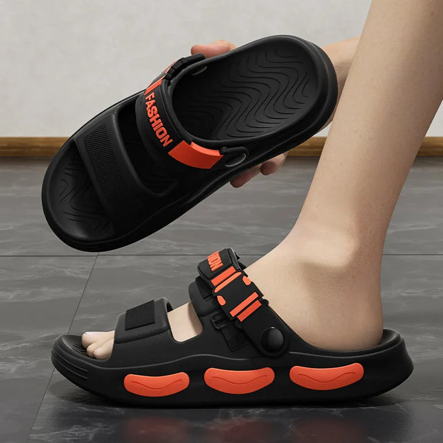 Men's Slippers Thick Sole Summer Beach Slides EVA Lightweight Open-toe Sandals For Men Non-slip Indoor - product image 6