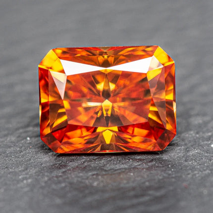 Moissanite Radiant Cut Orange Color Gemstone for Jewel Making DIY Ring Necklace Earrings Main Materials with Certificate