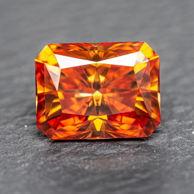 Moissanite Radiant Cut Orange Color Gemstone for Jewel Making DIY Ring Necklace Earrings Main Materials - product image 6