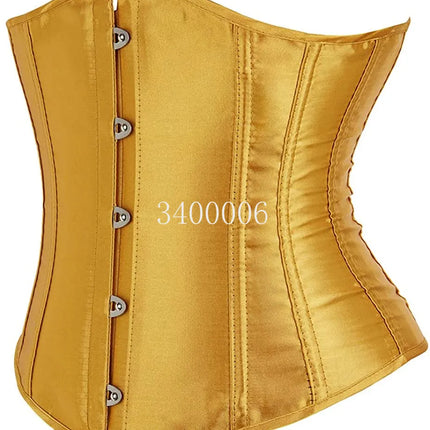 Black Corset Underbust Plus Size Sexy Women With Lacet Bodyshaper Costumes Cincher Ladies Burlesque Corselet Red Green Blue Pink