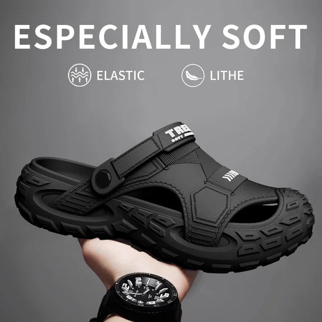2026 Summer Men's EVA Sandals Summer Thick Soft Soled Outdoor Wear Beach Casual Sports Perforated Shoes - product image 6