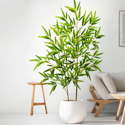 Artificial Green Bamboo Leaf Branches - image 4