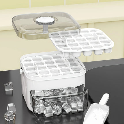50-Cell Push-Type Ice Tray, Quick-Freeze, Food-Grade PP, Summer Home Must-Have