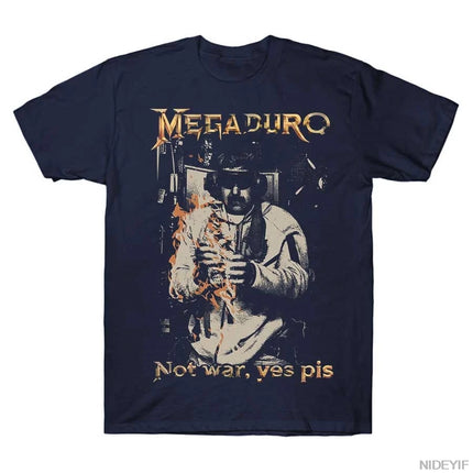 Megaduro Not War Yes Pis Political Parody T-shirt for Men Women 100% Cotton T Shirts Short Sleeve Tops J120
