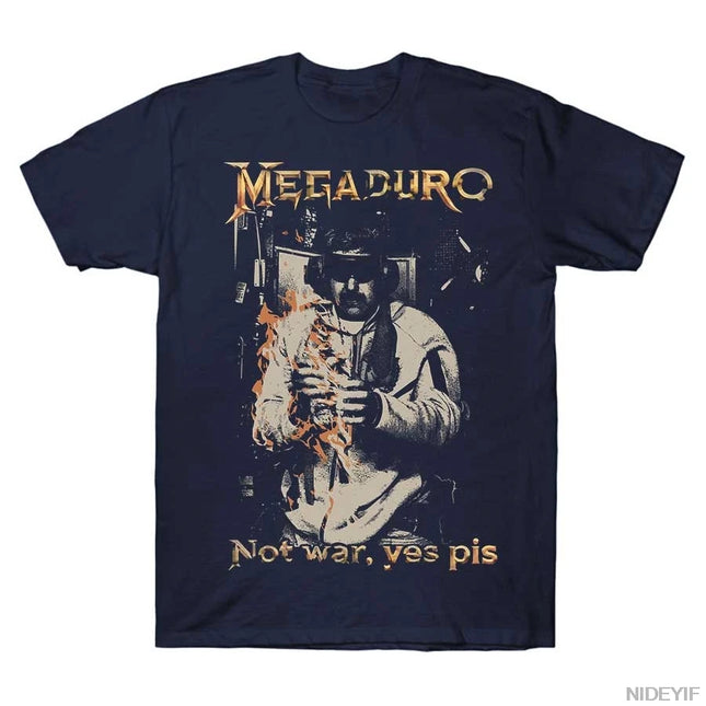 Megaduro Not War Yes Pis Politische Parodie T-Shirt für Herren Damen 100% Baumwolle T-Shirts Kurzarm-Oberteile J120