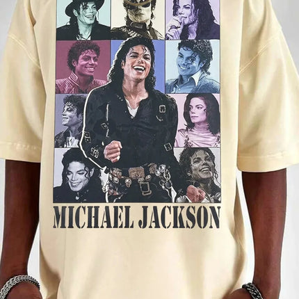 2026 Michael Jackson Graphic Tshirt Mens Womens Cotton Tees Ummer Casual Short Sleeve Round Neck Clothing Loose Tops Trend