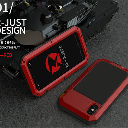 Heavy Duty Metal Aluminum Phone Case for iPhone 14 13 12 11 Pro Max XR XS 6 6S 7 8 Plus X SE Doom Armor Shockproof Case Cover