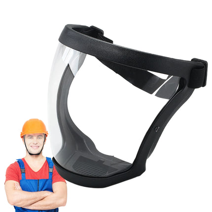 Full-Face Transparent Protection Mask with Adjustable Buckle Reusable and Heat-Resistant Facial Shield for Safety in Work