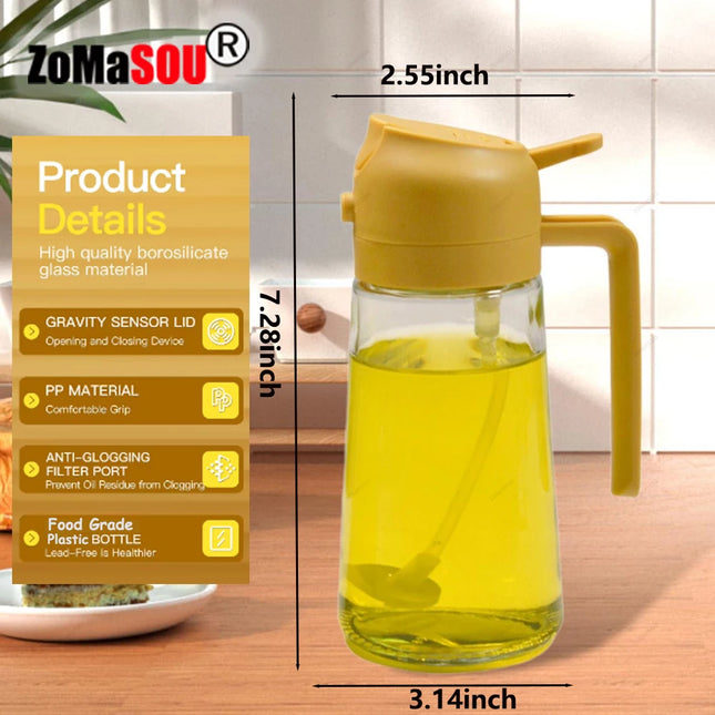 1-4Pc 2-in-1 Sprayer Pourer Oil Empty Bottle Plastic Oil Container Dispenser Vaporizer Kitchen Barbecue - product image 2