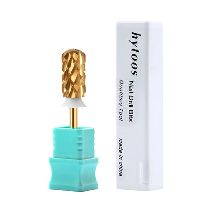 HYTOOS 5XC Safety Barrel Nail Drill Bits 3/32 Smooth Top Carbide Manicure Bit Remove Thick Gel Drills Accessories Supplier