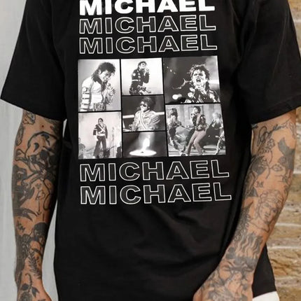 2026 Michael Jackson Graphic Tshirt Mens Womens Cotton Tees Ummer Casual Short Sleeve Round Neck Clothing Loose Tops Trend