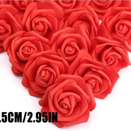 20~200pcs Foam Rose Artificial Flowers Head Teddy Bear Rose Handmade DIY Gift Decoration Wedding Valentines Day Home Decor