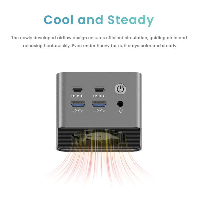 GenMachine Super Mini PC AMD Ryzen 5425U CPU 8Cores 8Threads Windows 11 DDR4 M.2 2280 Ram Gaming PC Diy - product image 2