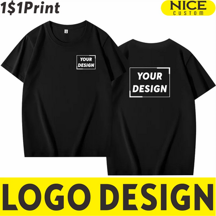 100% Cotton T-shirt Custom Logo High Quality Comfortable Short Sleeve Tops Print Pattern Company Team Clothes Embroidery Design