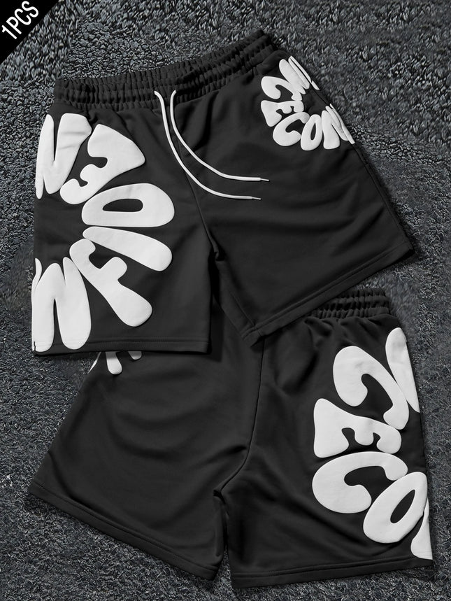 Herren Loose Fit Streetwear Shorts Trendmarke Y2K Hip Hop Polyester Athletic Multicolor Schwarz Weiß S-2XL Ganzgröße Alltagskleidung