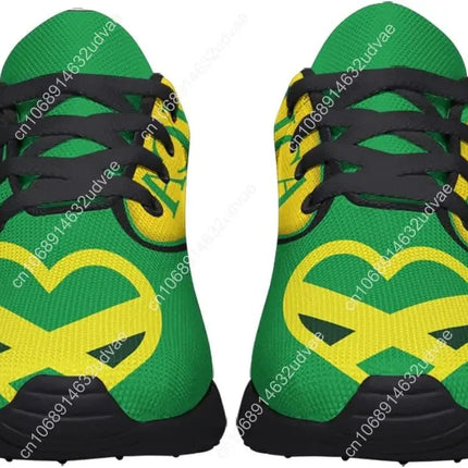 Jamaican Flag Shoes Jamaican Reggae Women Men Running Sneakers Print Comfortable Sports Walking Tennis Shoes