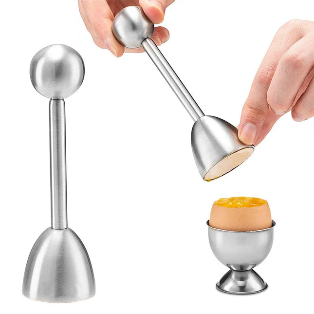 Egg Shell Opener Hard Soft Boiled Egg Cups Stainless Steel Egg White Yolk Separator Eggshell Cutter - product image 2
