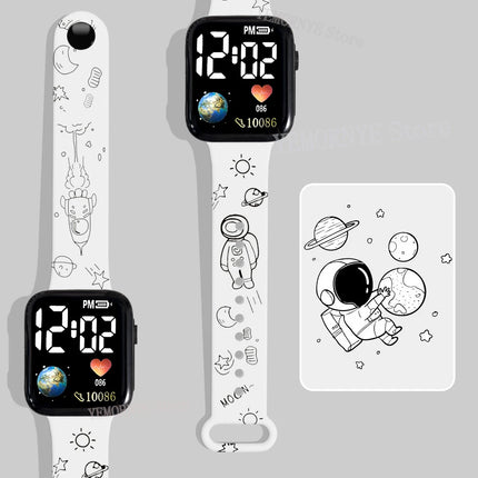 Bandai Dragon Ball Z 2 Fashion Cartoon Action Printing Anime LED Type Watches Kids Watch Birthday Gifts Toys