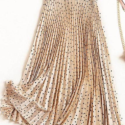 Pleated Skirts Women Spring Autumn Skirt High Waist Print Midi Skirts Womens Velvet Skirt Maxi Long Skirts Femme Faldas Mujer