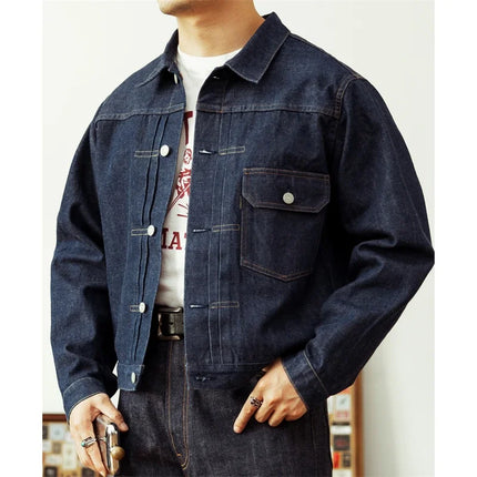 Red Tornado NOIR 506XX Denim Jacket Type 1 Retro Mens Trucker Jean Jacket Indigo