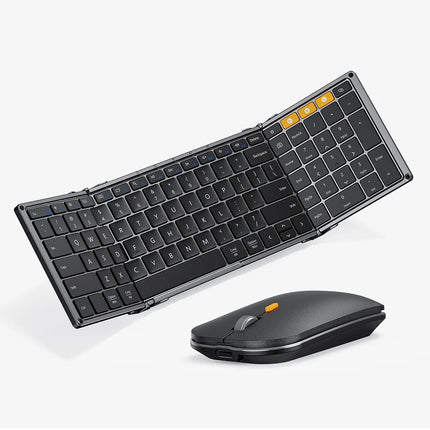 Foldable Keyboard And Mouse Portable Folding Full-size Bluetooth Keyboard Mouse Combo For Business And Travel - product image