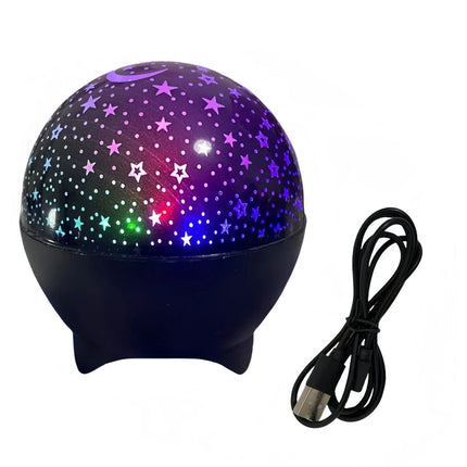LED Night Light Starry Sky Galaxy Moon Projector Light Auto Color Changing USB 5V RGB Ambient Light for Kids Room Birthday Party