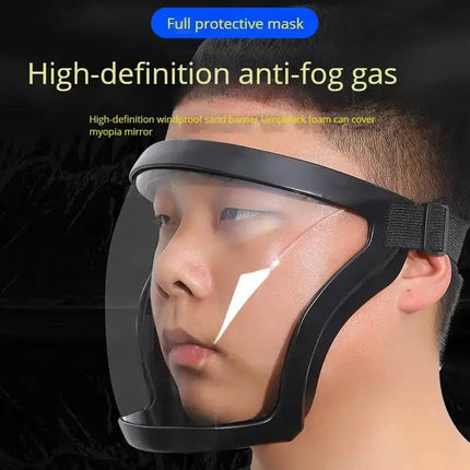 Full Face Shield Antifog Protection Cover Transparency Protective Mask With Filters For Motorcycle Cycling Dusting Mask Kitchen