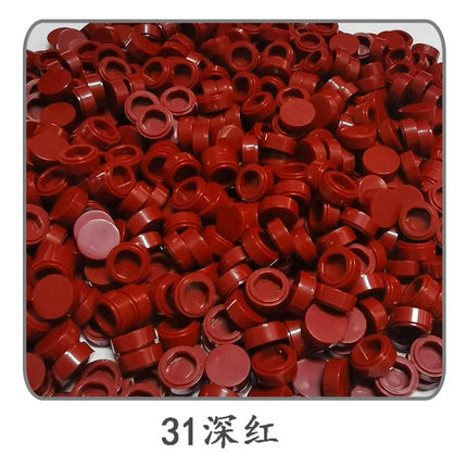 1000pcs/lot Tile 1x1 Round 98138 Special Brick MOC Building Block Small Particle Bricks Parts Compatible with 98138 LOGO Toys