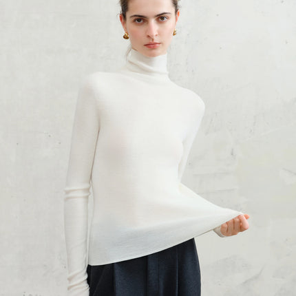 Premium Series German Biella Wool Autumn Super Fine Washable Seamless One-Piece Mock Neck Thermal Base Layer