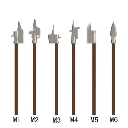 MOC Medieval Military Weapons Building Blocks Parts Castle Knights Soldier Sword Bow Crossbow Helmet Spear Model Bricks Boy Toys