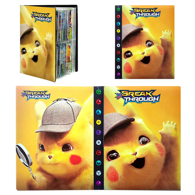 Pokemon Glurak Karten Album Buch 240PCS Pokémon Spielkarten Album VMAX GX EX Halter Sammelmappe Ordner Geschenk Spielzeug Party