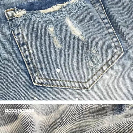 Trend 2026 Summer New Half Pants Retro Denim Washed Pants Ripped Hole Beggar Loose Casual Shorts High-end Luxury Man Clothes