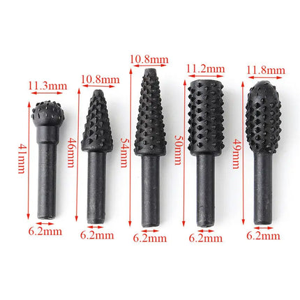 1/4'' 5PCS Drill Bit Set Cutting Tools for Woodworking Knife Wood Carving Tool Carpentry Wood Cutting Tools - product image f