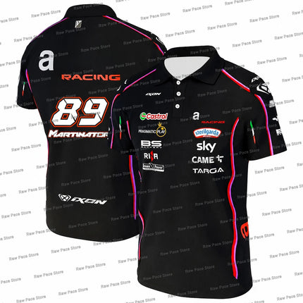 Marco Bezzecchi 72 Racing Team 2026 Polo Shirt for Men Breathable Outdoor Sports T-Shirt Martin 89 Daily Casual Plus Size Polos