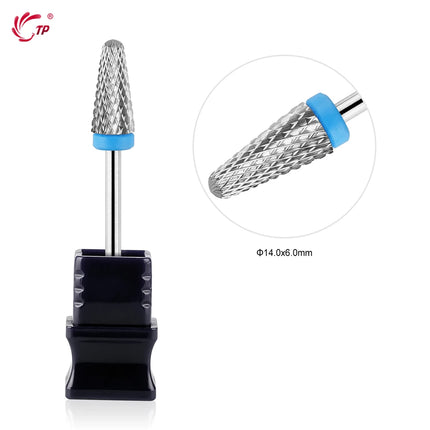 TP Tungsten Steel Nail Drill Bits Rotary Cuticle Clean Electric Nail Drill for Manicure Pedicure Burrs Remover Nail Accessories