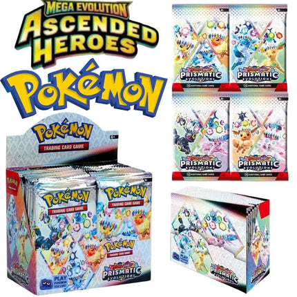 10/30/60/360PCS English Pokémon TCG: Mega Evolution Perfect order Phantasmal Flames Ascended Heroes Booster Box Pokemon card