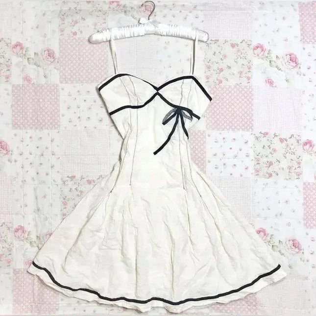 Harajuku Retro Y2K E-Girl Freizeitkleid Sexy Slim Chic Grafikdruck Schnür-Neckholder-Kleider Goth Grunge Fairycore Streetwear