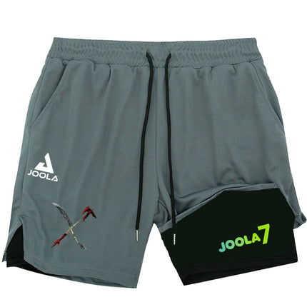 Year-round JOOLA 2-in-1 Pickleball Shorts Men Quick Dry Breathable Gym Running Training Shorts
