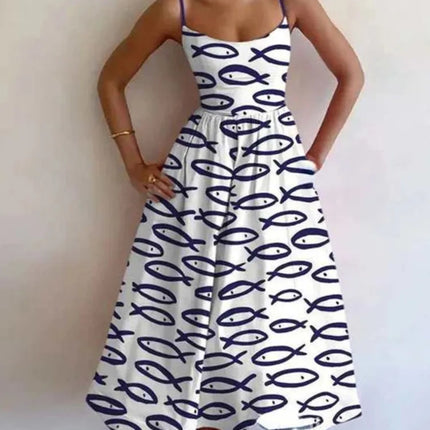 2026 Women's Midi White Vacation Dresses Pink Elegant And Pretty Dress Spaghetti Strap Beach Dress A Line Party Dresses Females
