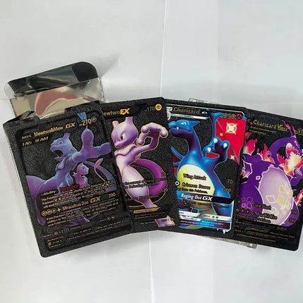 55pc English card Charizard Gold Foil Cards Golden Letters English Spanish Game Card Metalicas Vmax Gx Series Giftu