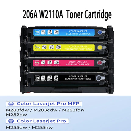 206A W2110A W2111A W2112A W2113A Toner Cartridge for HP MFP M283fdw M283cdw M283fdn M282nw Pro M255dw M255nw M283 M255 Printer