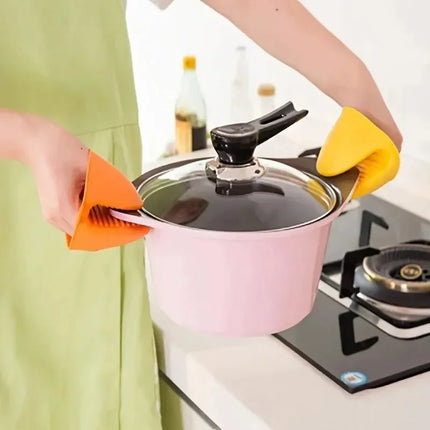 2pcs Thicken Baking  silicone oven mitts Microwave Oven Glove Heat Insulation Anti-slip Bowl Pot Clips kitchen gloves